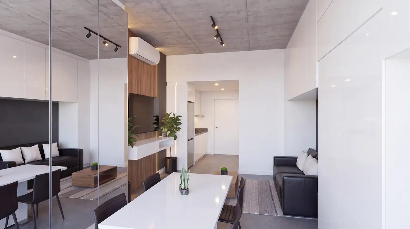 Monoambiente Tipo D con cocina integrada